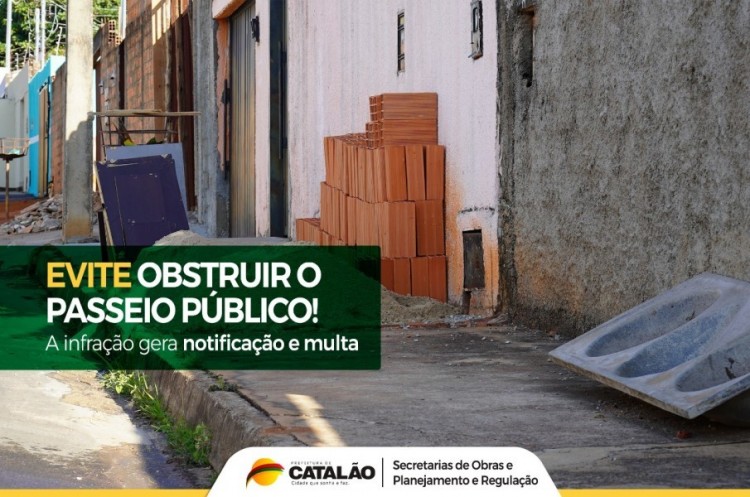 Não obstrua passeio público, planeje sua construção