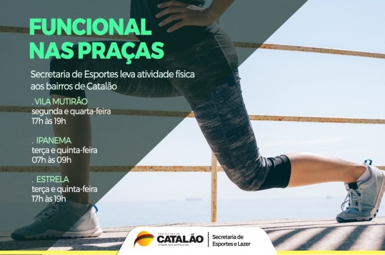 Funcional nas praças: Secretaria de Esportes leva atividade física aos bairros de Catalão