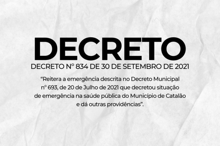 Município mantém situação de emergência na saúde e edita decreto 