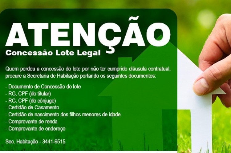 Prefeitura faz cadastro de quem perdeu concessão de lote