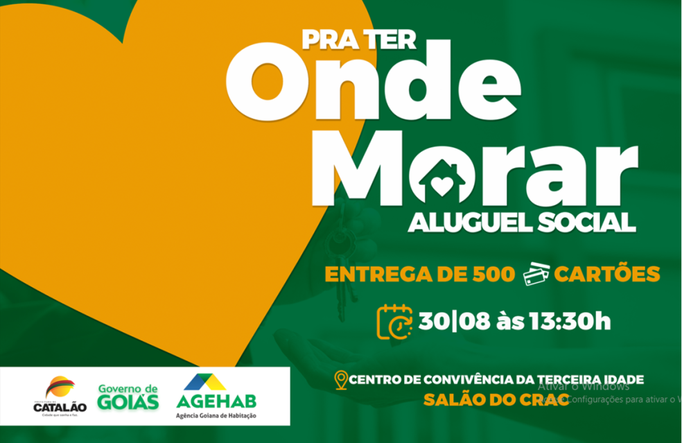 Aluguel Social: Entrega de cartões ocorrerá nesta terça-feira (30) em Catalão