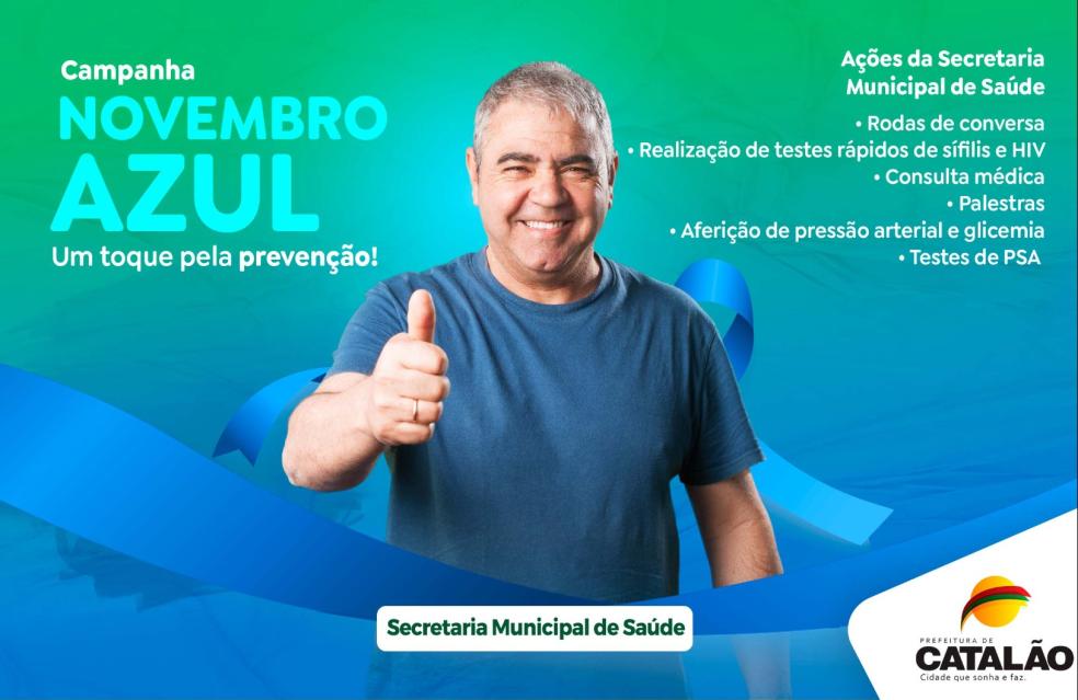 Prefeitura de Catalão promove Novembro Azul para chamar atenção sobre saúde do homem
