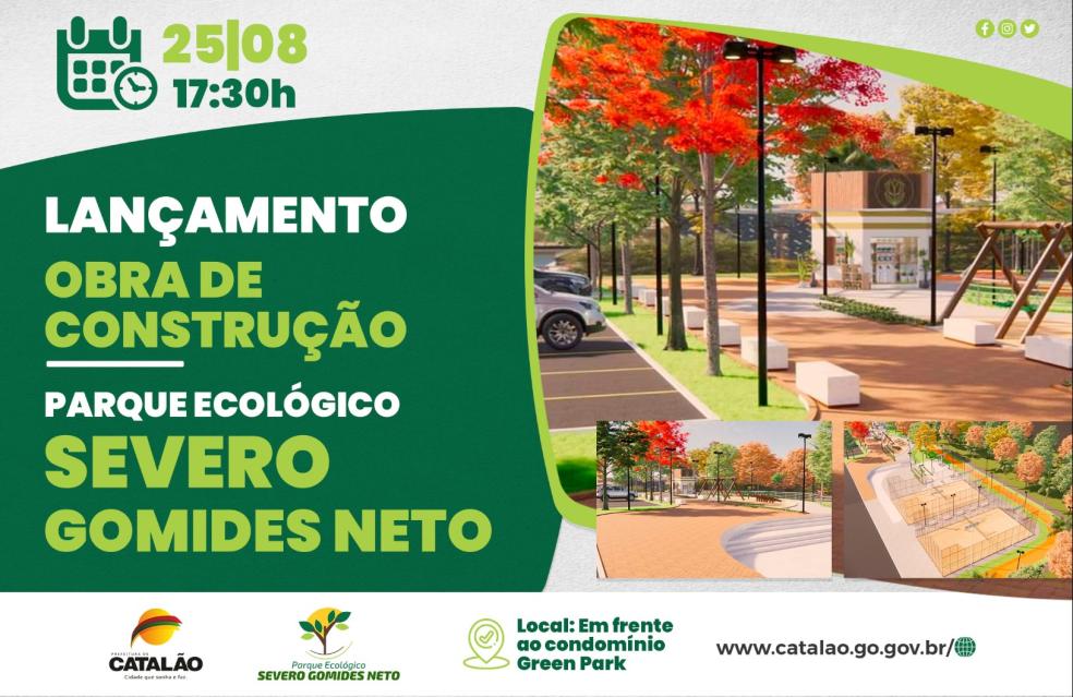 Vem aí mais uma grande obra da Prefeitura de Catalão: o Parque Severo Gomides Neto