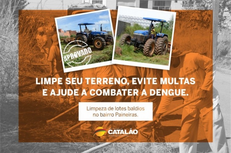 Mutirão de limpeza em terrenos baldios é realizado no bairro Paineiras