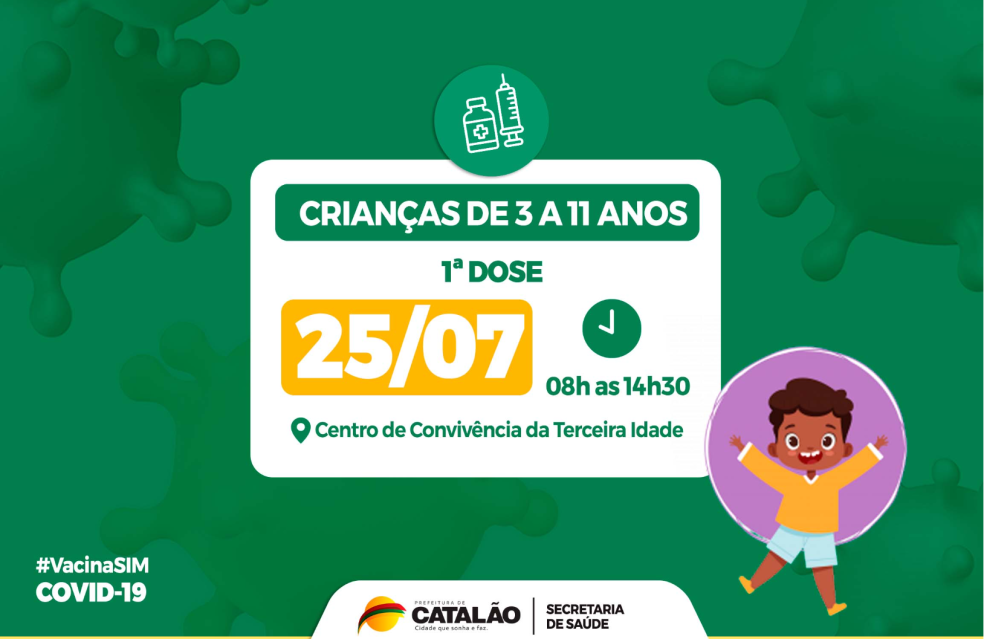 Covid-19: Saúde convoca crianças de 3 a 11 anos para receberem a vacina pediátrica