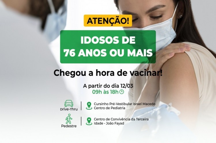 Vacina contra o coronavírus: Idosos com 76 anos ou mais receberão a primeira dose a partir desta sexta-feira