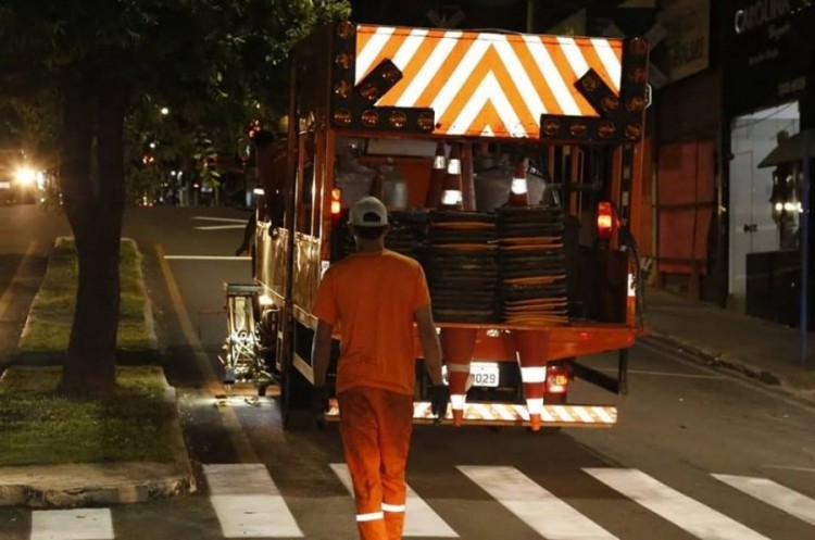 SMTC trabalhando: sinalização é reforçada em diferentes pontos da cidade