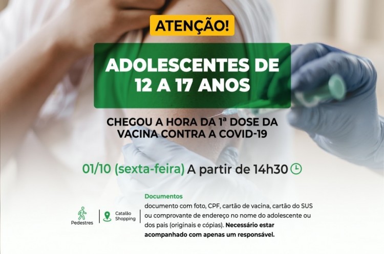 Saúde abrirá vacinação para jovens de 12 a 17 anos