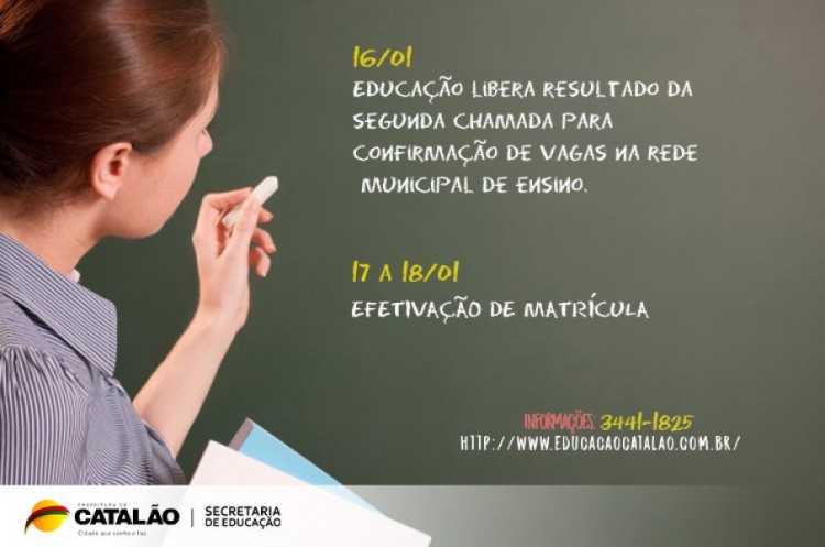 Educação libera hoje resultado da segunda chamada para confirmação de vagas na rede municipal de ensino