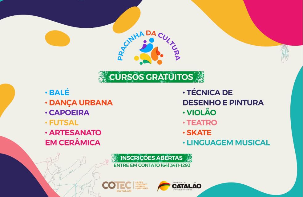 Em Catalão, Cultura anuncia vagas para cursos de qualificação
