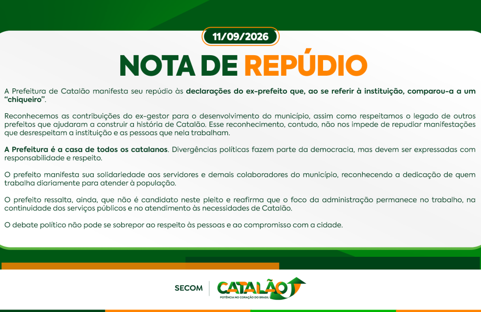 NOTA DE REPÚDIO