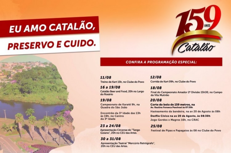 Catalão 159 anos: Confira a programação