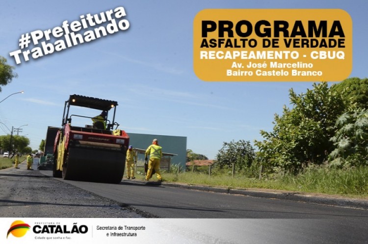 Asfalto de Verdade: recapeamento CBUQ chega à avenida José Marcelino no Castelo Branco 
