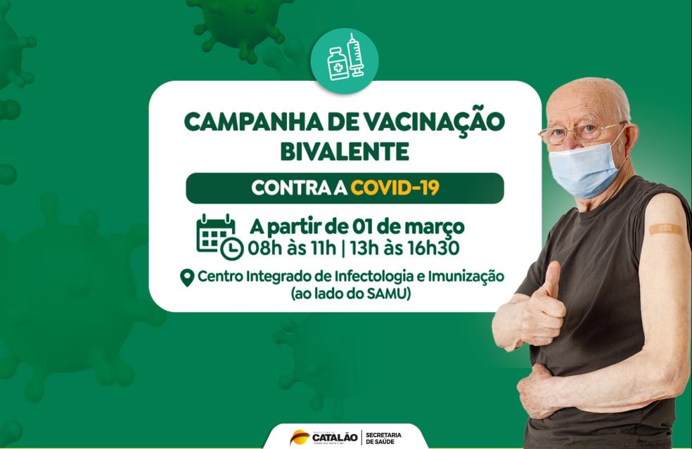 Campanha de vacinação bivalente contra a covid-19 continua em Catalão