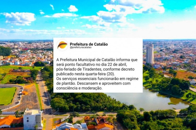 DECRETO N° 1.225 de 12/04/2022 - Ponto facultativo no dia 22 de abril