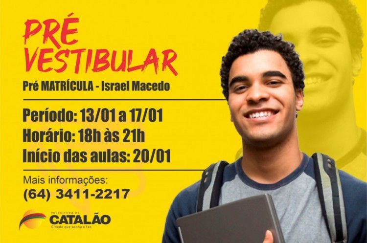Cursinho Israel Macedo abre pré-inscrições na próxima semana