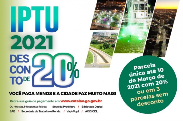 IPTU 2021: contribuintes devem solicitar boletos pela internet ou nos postos espalhados pela cidade