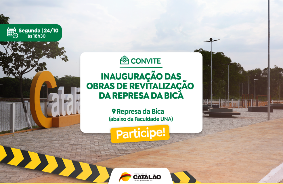 Obras de revitalização da Represa da Bica serão inauguradas na próxima segunda-feira (24)