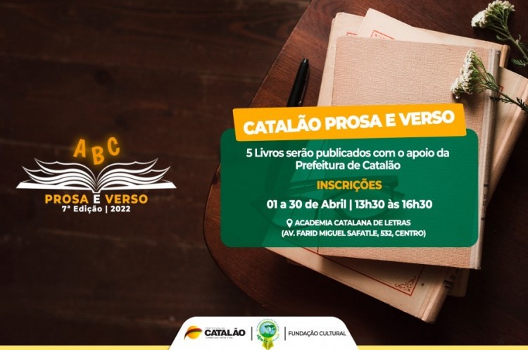 “CATALÃO EM PROSA E VERSO” ABRE INSCRIÇÕES