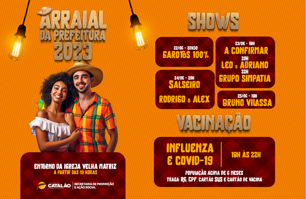 Começa nesta quinta-feira (22) a tradicional festa junina da Prefeitura de Catalão