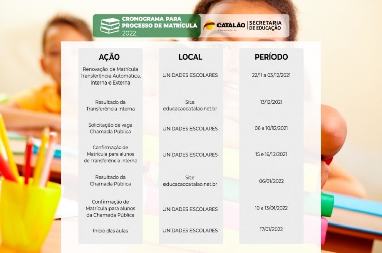 Divulgados prazos para renovação de matrícula, solicitação de vagas e transferência para 2022 na rede municipal de ensino