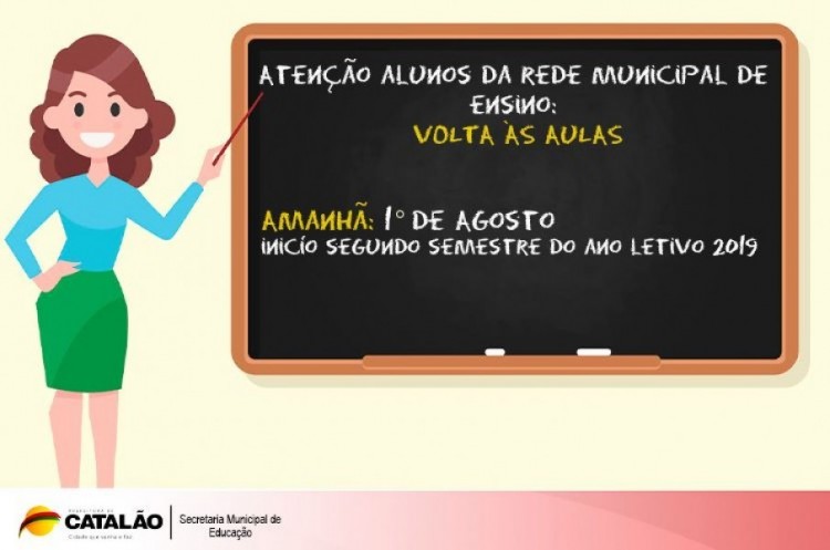 Atenção estudantes, fim de férias: rede municipal de ensino retoma atividades escolares amanhã