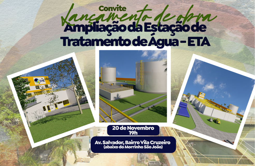 SAE lança obra que irá ampliar a capacidade de fornecimento de água tratada em Catalão