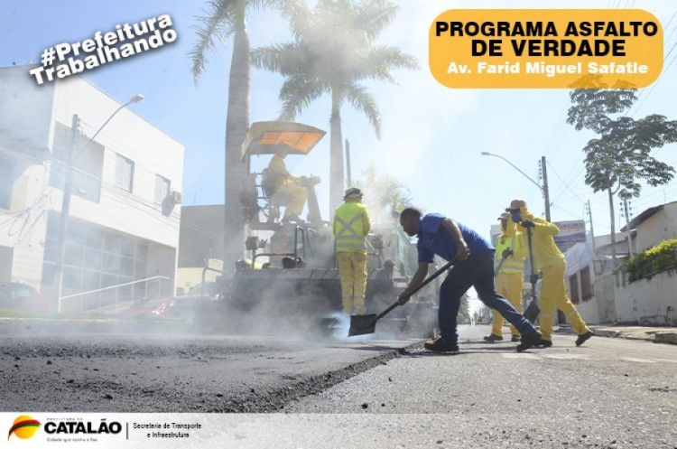 Começa nova etapa de asfaltamento em avenidas de Catalão