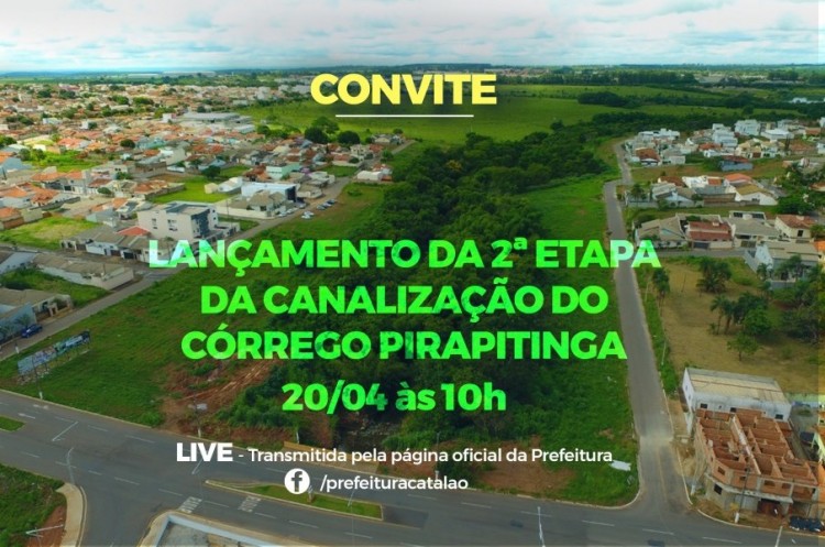 Segunda etapa da canalização do Córrego Pirapitinga será lançada na próxima semana
