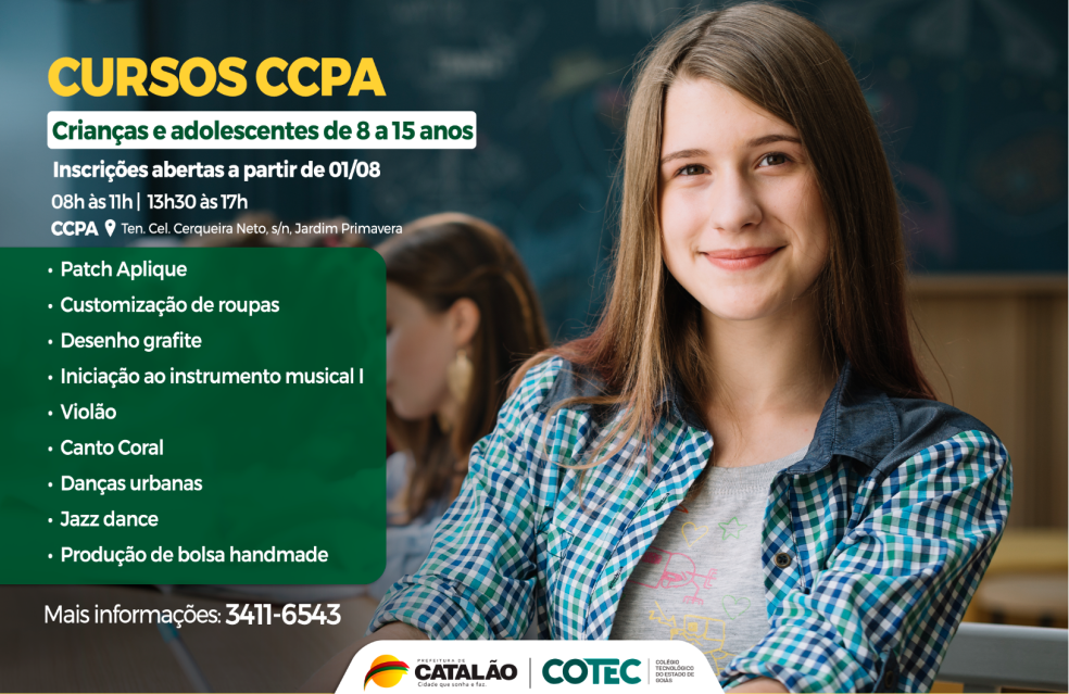 Começam cursos no CCPA de Catalão em parceria com o COTEC em Artes Labibe Faiad