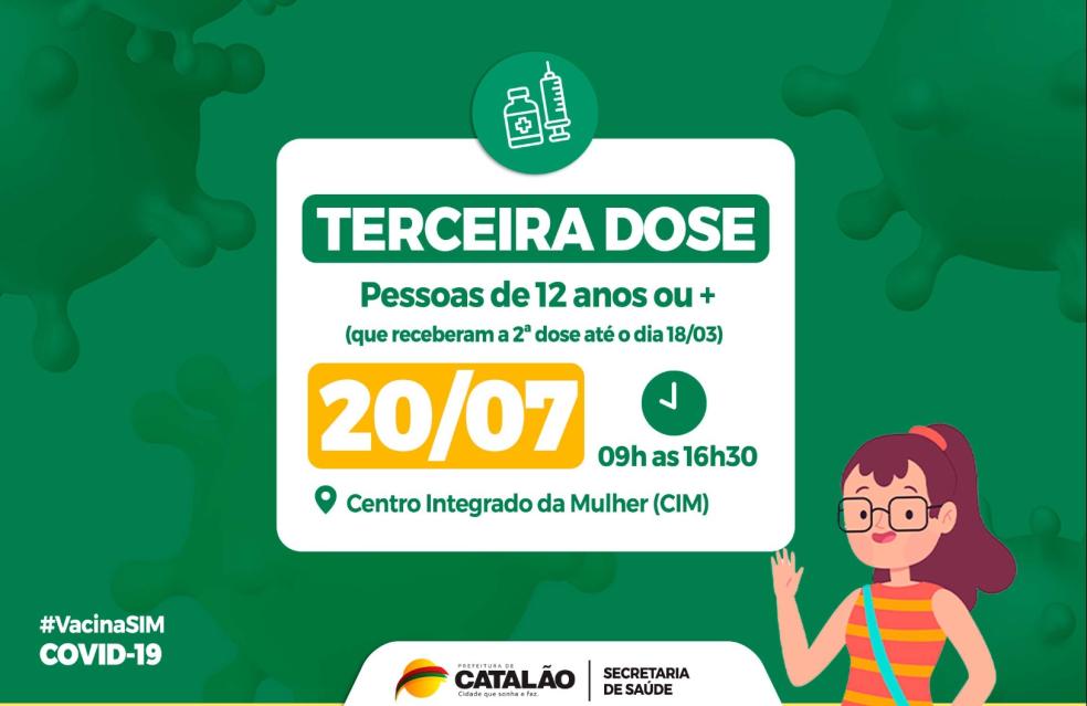 Covid19: Saúde convoca pessoas de 12 anos ou mais para receberem a terceira dose
