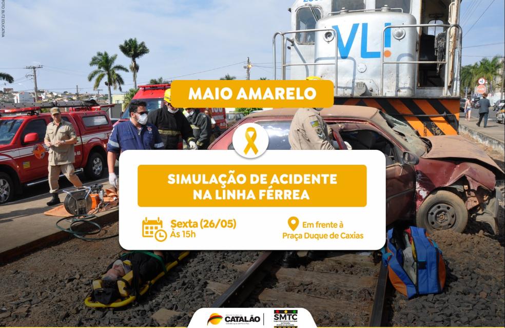 Maio Amarelo: SMTC realizará simulação de acidente na linha férrea de Catalão