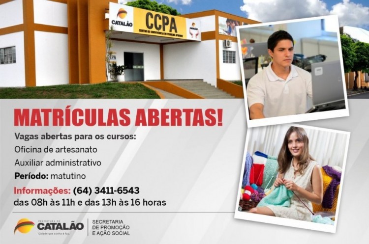 Seguem matrículas para cursos no período matutino no CCPA