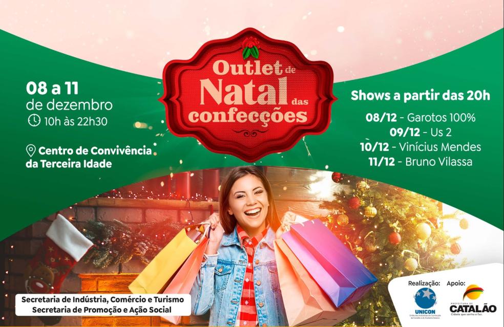 Outlet de Natal das Confecções em Catalão começa nesta quinta (08)