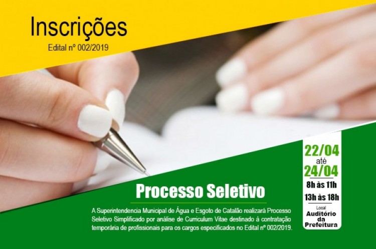 SAE divulga edital para contratação de profissionais por meio de processo seletivo 