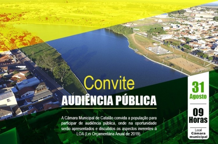 Convite: Audiência LOA (Lei Orçamentária Anual de 2019)