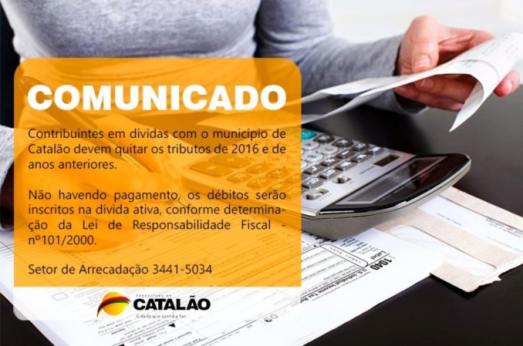 Prefeitura notifica contribuintes para pagar dívidas com o município
