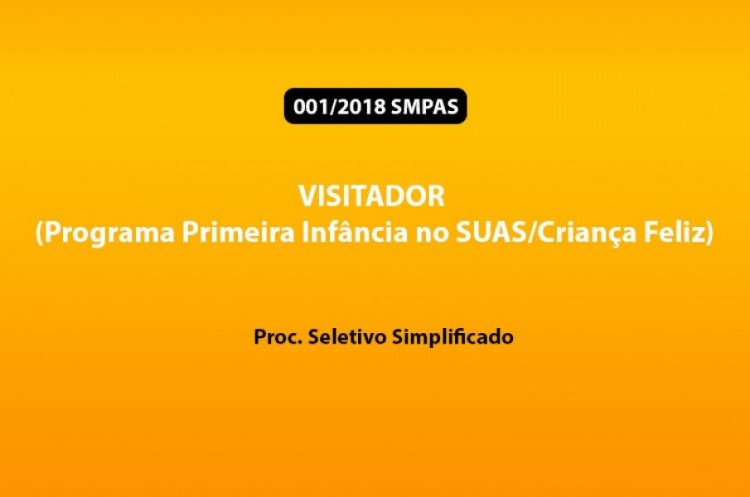Convocação para contratação junto a Sec. Mun. de Promoção e Ação Social - Aprovado Proc. Seletivo Edital 001/2018
