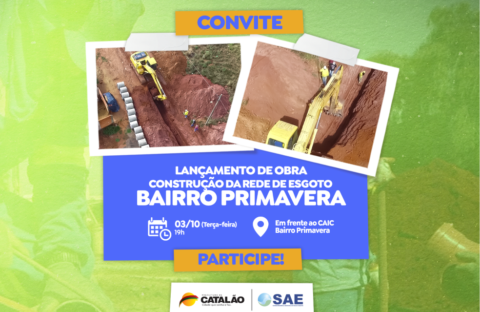 SAE vai implantar rede de esgoto em 100% do Jardim Primavera