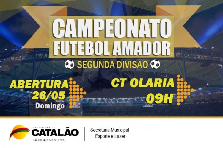 Campeonato Catalano de Futebol Amador da Segunda Divisão será aberto neste fim de semana 