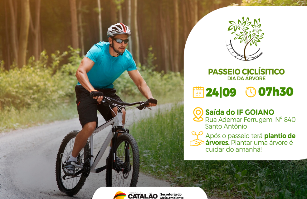 Para celebrar o Dia da Árvore, Catalão terá passeio ciclístico neste sábado (24)